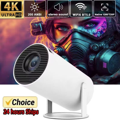 4K Wifi6 Projector Android 11 260 ANSI Dual WIFI Allwinner H713 BT5.0 1280*720P Home Cinema Outdoor Portable HY300 Pro