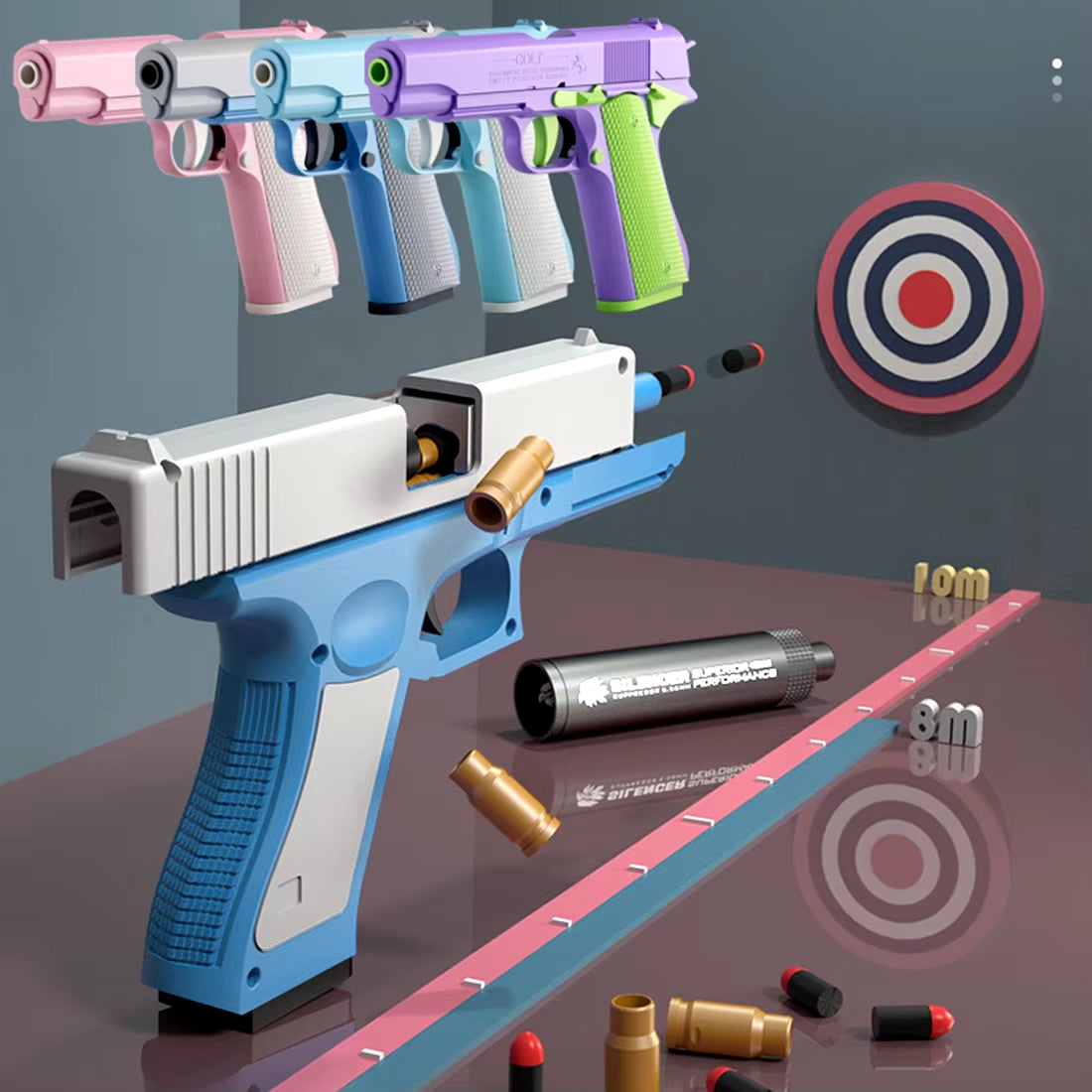 3D Gravity Toy Gun Model Cannot Shoot M1911 Pistol Desert Eagle Empty Load Hang-Up 3D Printing Fidget Toy for Boys Decompression